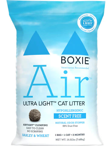 Boxiecat Air™ Lightweight, Scent Free, Premium Clumping Litter