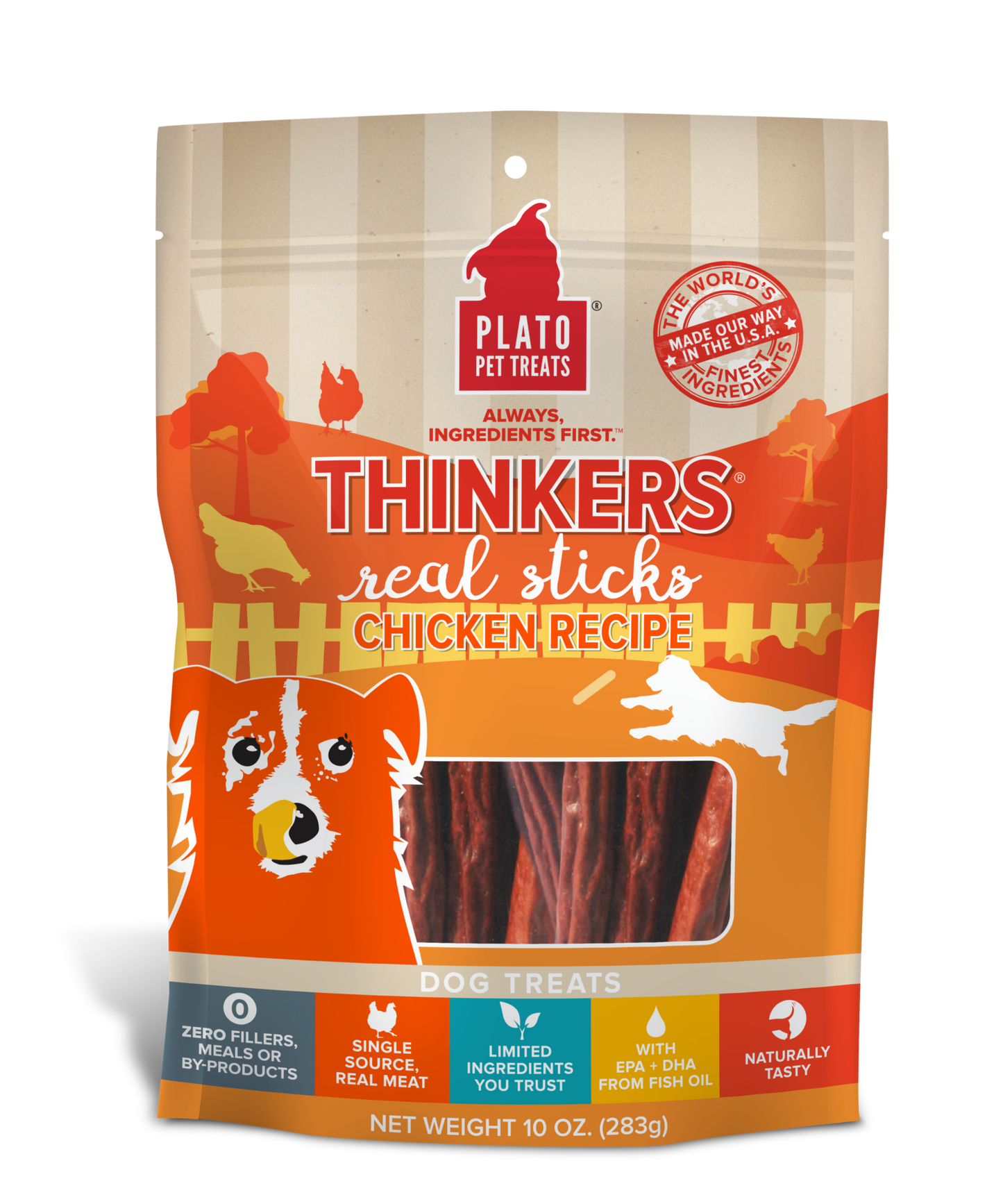 Plato Thinkers Chicken Dog Treats