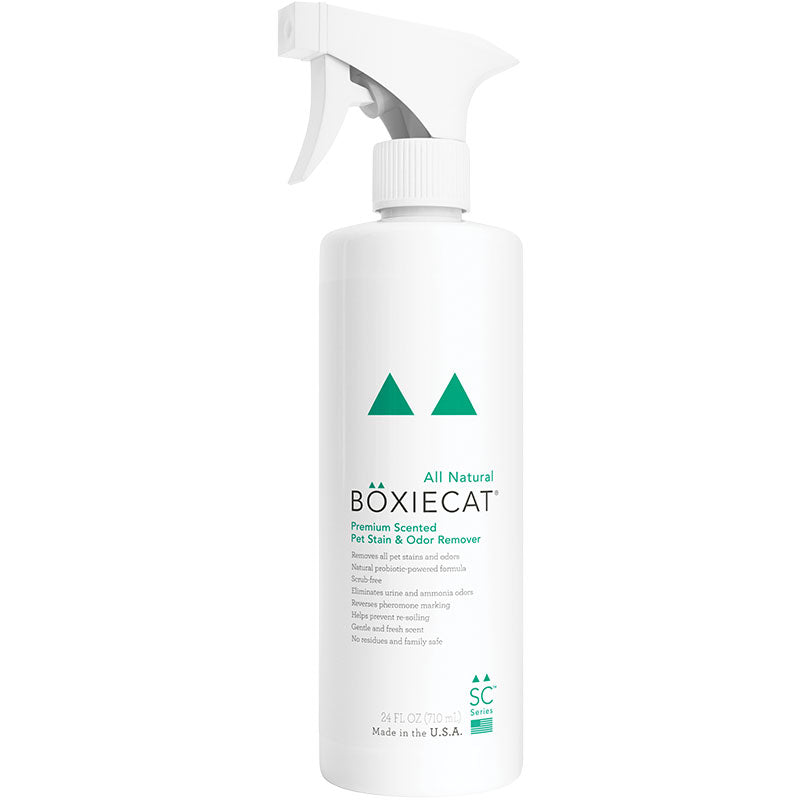 Boxiecat Lightly Scented Cat Stain & Odor Remover, 24-oz bottle