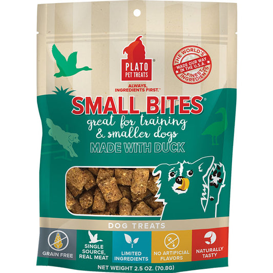 Plato Small Bites Duck Dog Treats