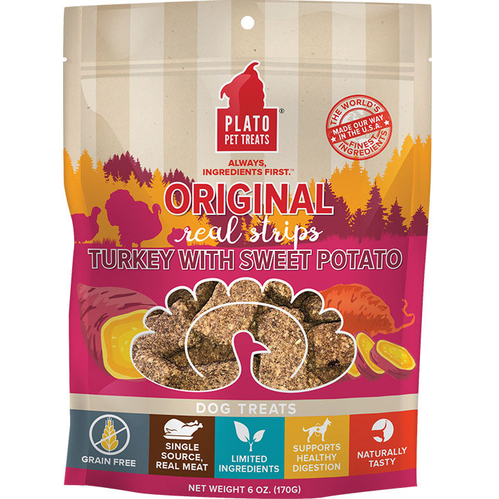 Plato Real Strips Turkey With Cranberry Meat Bar Dog Treats