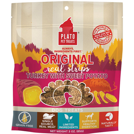 Plato Real Strips Turkey With Cranberry Meat Bar Dog Treats