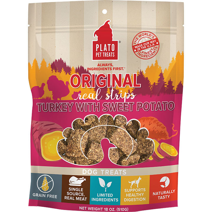 Plato Real Strips Turkey With Cranberry Meat Bar Dog Treats