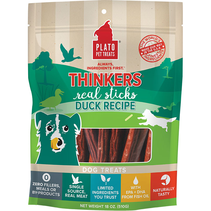 Plato Thinkers Duck Dog Treats