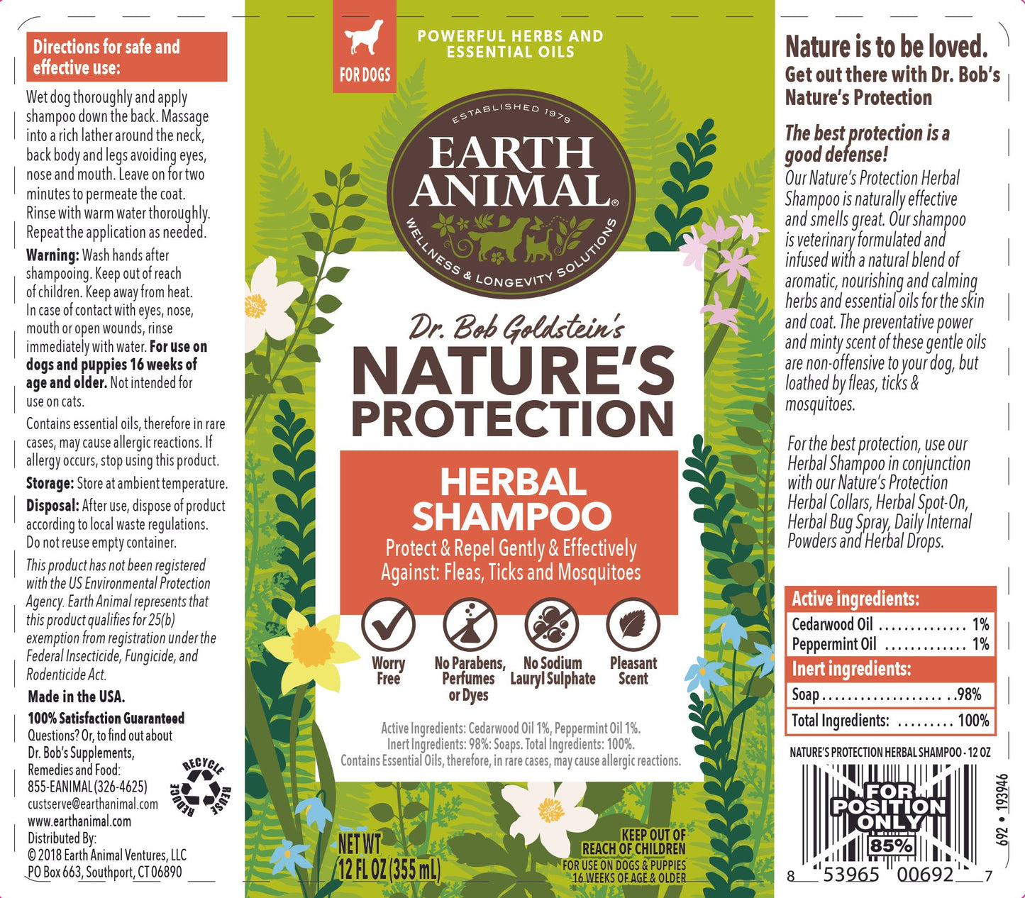 Earth Animal Nature’s Protection™ Flea & Tick Herbal Shampoo