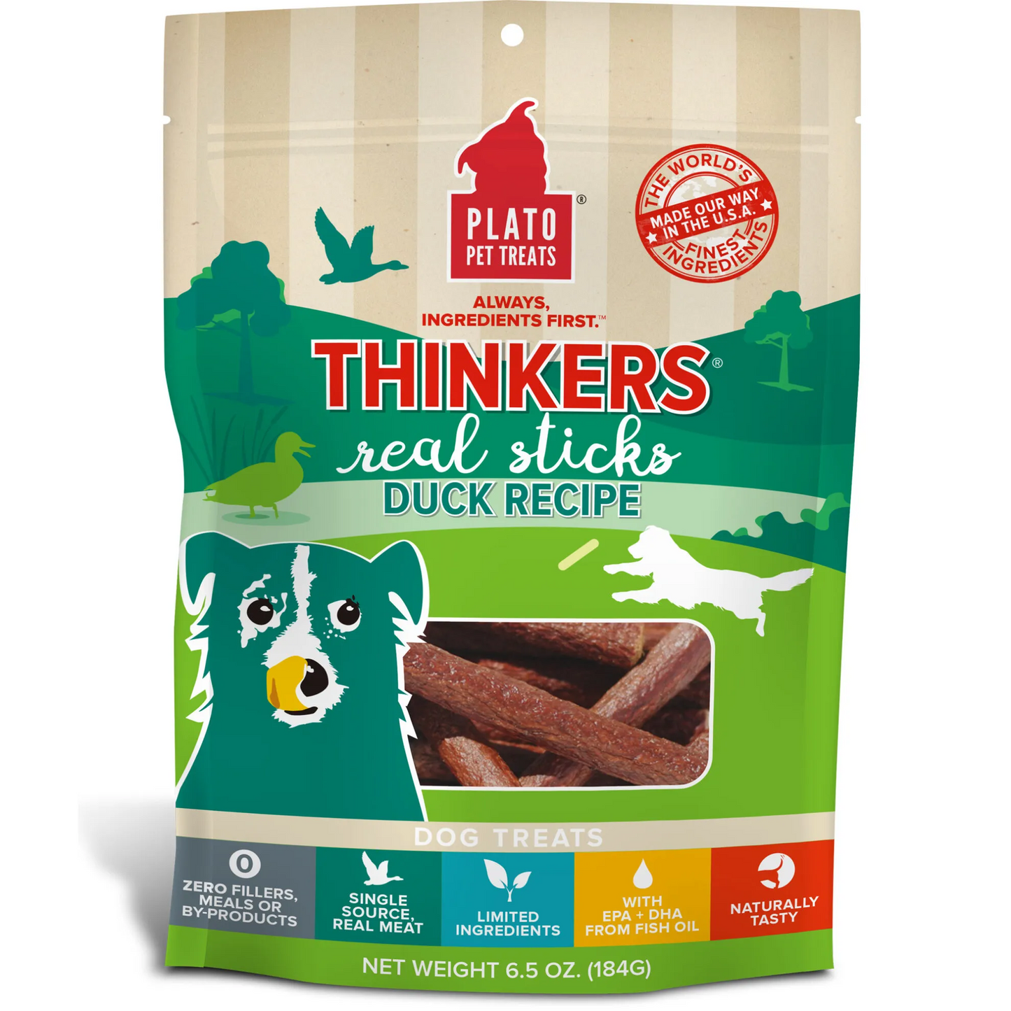 Plato Thinkers Duck Dog Treats