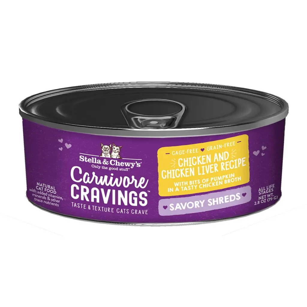 Stella and Chewy's Carnivore Cravings Savory Shreds Chicken & Chicken Liver Recipe
