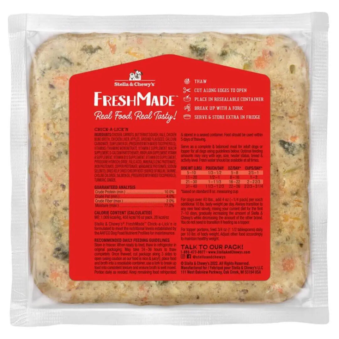Stella and Chewy's FreshMade Chick-a-Lick'n Gently Cooked Dog Food 16oz